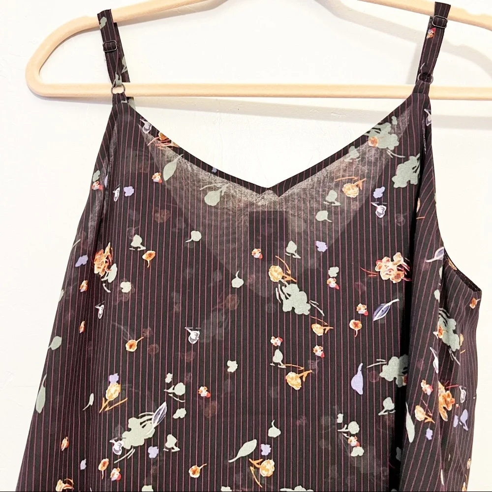 CAbi #3607 Pinstripe Floral Cami medium - Picture 5 of 11